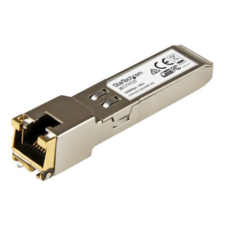 StarTech.com HPE J8177C Compatible SFP Module, 1000BASE-T, SFP to RJ45 Cat6 / Cat5e, 1GE Gigabit Ethernet SFP, RJ-45 (Copper) 100m, HPE 1810, 1820, 2530, 1Gbps Mini GBIC Transceiver SFP - Lifetime Warranty (J8177CST) - SFP (mini-GBIC) transceiver module (equivalent to: HP J8177C) - GigE - 1000Base-T - RJ-45  /  SFP (mini-GBIC) - up to 100 m - for HPE 1810, 1910, 20p 10 / 100 / 1000, 2610, 3500, 6200, Switch 8212; HPE Aruba 2530, 5406 - 1