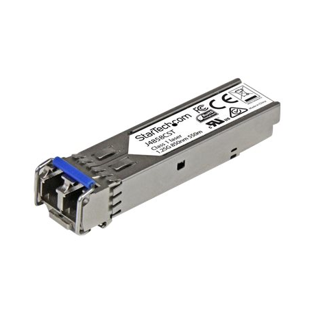 StarTech.com HPE J4858C Compatible SFP Module, 1000BASE-SX, 1GbE Multi Mode (MMF) Fiber Optic Transceiver, 1GE Gigabit Ethernet SFP, LC Connector, 550m, 850nm, DDM, HPE 1400, 1700, 1820 - Lifetime Warranty (J4858CST) - SFP (mini-GBIC) transceiver module (equivalent to: HP J4858C) - GigE - 1000Base-SX - LC multi-mode - up to 550 m - 850 nm - for P / N: IES101G2SFPW, IES101GP2SFW - 4