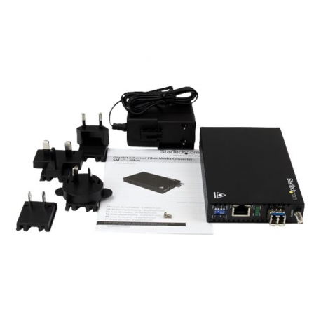 StarTech.com Singlemode (SM) LC Fiber Media Converter for 1Gbe Network - 20km - Gigabit Ethernet - 1310nm - with SFP Transceiver (ET91000SM20) - Fibre media converter - GigE - 1000Base-LX, 1000Base-T - RJ-45  /  LC single-mode - up to 20 km - 1310 nm - for P / N: SVA12M2NEUA, SVA12M5NA - 4