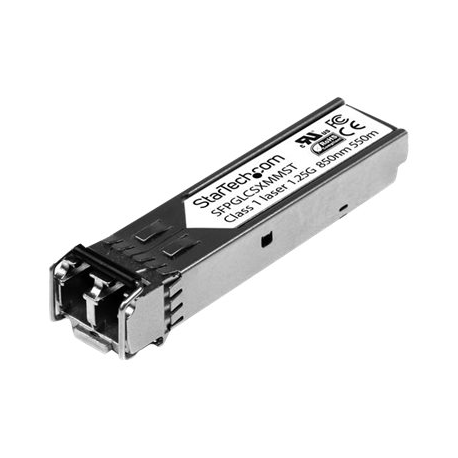 StarTech.com Cisco GLC-SX-MM Compatible SFP Module, 1000BASE-SX, 1GbE Multimode Fiber MMF Optic Transceiver, 1GE Gigabit Ethernet SFP, LC 550m, 850nm DDM, Cisco IE3200, IE3300, ME1200 - Lifetime Warranty (GLCSXMM10PST) - SFP (mini-GBIC) transceiver module (equivalent to: Cisco GLC-SX-MM) - GigE - 1000Base-SX - LC multi-mode - up to 550 m - 850 nm (pack of 10) - 1