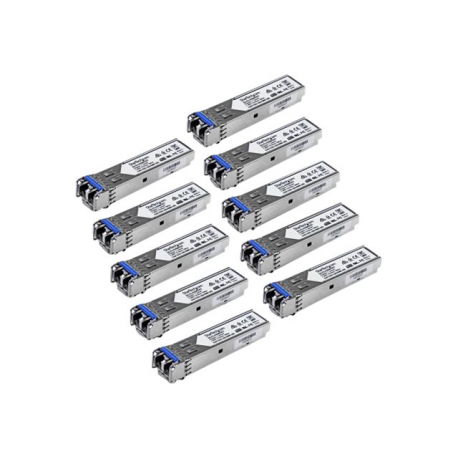 StarTech.com Cisco GLC-LH-SMD Compatible SFP Module, 1000BASE-LX / LH, 1GbE Single Mode (SMF) Fiber SMF Optic Transceiver, 1GE Gigabit Ethernet, LC Connector, 10km 1310nm, Firepower, ASR920 - Lifetime Warranty (GLCLHSMD10ST) - SFP (mini-GBIC) transceiver module (equivalent to: Cisco GLC-LH-SMD) - GigE - 1000Base-LX, 1000Base-LH - LC - up to 10 km - 1310 nm (pack of 10) - 1