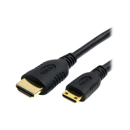 StarTech.com 6 ft High Speed HDMI Cable with Ethernet - HDMI to HDMI Mini - HDMI cable - single link - HDMI (M) to mini HDMI (M) - 1.8 m - black - 4