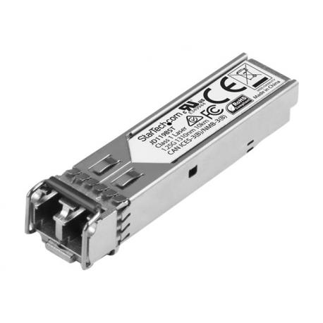 StarTech.com HPE JD119B Compatible SFP Module, 1000BASE-LX, 1GbE Single Mode (SMF) Fiber Optic Transceiver, 1GE Gigabit Ethernet SFP, LC Connector, 10km, 1310nm, DDM, HPE 5900, 12500, 5500 - Lifetime Warranty (JD119BST) - SFP (mini-GBIC) transceiver module (equivalent to: HP JD119B) - GigE - 1000Base-LX - LC single-mode - up to 10 km - 1310 nm - 1