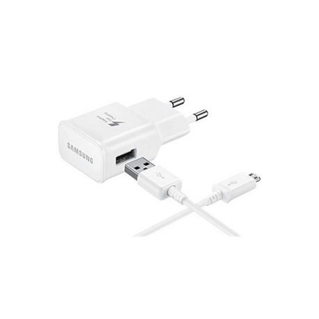 Samsung Travel Adapter EP-TA20 - Power adapter (USB) - on cable: USB-C - white - for Galaxy A3 (2017), A5 (2017), A7 (2017), Note7, S8 - 0