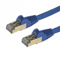 StarTech.com 3m CAT6A Ethernet Cable, 10 Gigabit Shielded Snagless RJ45 100W PoE Patch Cord, CAT 6A 10GbE STP Network Cable w / Strain Relief, Blue, Fluke Tested / UL Certified Wiring / TIA - Category 6A - 26AWG (6ASPAT3MBL) - Patch cable - RJ-45 (M) to RJ-45 (M) - 3 m - STP - CAT 6a - snagless - blue