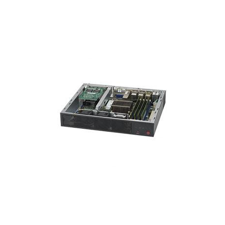Supermicro SuperServer E300-8D - Server - Mini-1U - 1-way - 1 x Xeon D-1518 / 2.2 GHz - RAM 0 GB - no HDD - AST2400 - GigE, 10 GigE - no OS - monitor: none - black - 3