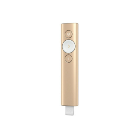 Logitech Spotlight - Presentation remote control - 3 buttons - gold - 1