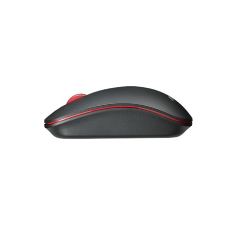ASUS WT300 - Mouse - right and left-handed - optical - wireless - 2.4 GHz - USB wireless receiver - black, red - 1