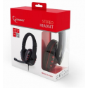 Gembird GHS-402 - Gaming - headset - full size - wired - 3.5 mm jack - glossy black