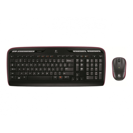 Logitech Wireless Combo MK330 - Keyboard and mouse set - wireless - 2.4 GHz - US International - black - 1