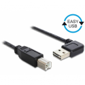 DeLOCK Easy - USB cable - USB (M) left / right angled, reversible to USB Type B (M) - USB 2.0 - 50 cm - black