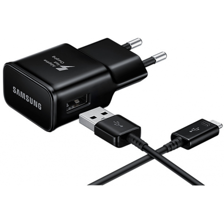 Samsung Travel Adapter EP-TA20 - Power adapter - 2 A (USB) - on cable: USB-C - black - 3