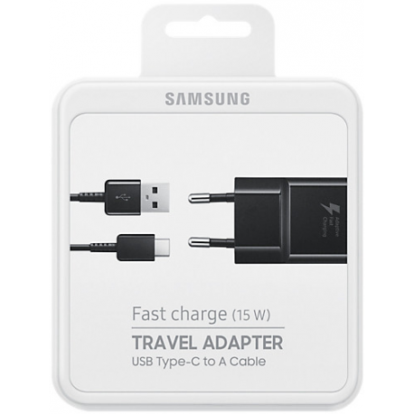 Samsung Travel Adapter EP-TA20 - Power adapter - 2 A (USB) - on cable: USB-C - black - 6