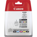 Canon PGI-580 PGBK / CLI-581 CMYBK Multipack - 5-pack - black, yellow, cyan, magenta - original - blister - ink tank - for PIXMA TS6251, TS6350, TS6351, TS705, TS8252, TS8350, TS8351, TS8352, TS9550, TS9551