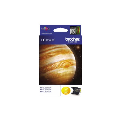 Brother LC1240Y - Yellow - original - ink cartridge - for Brother DCP-J525, J725, J925, MFC-J430, J5910, J625, J6510, J6710, J6910, J825 - 4