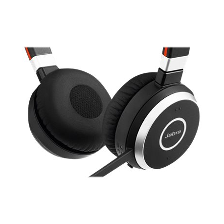 Jabra Evolve 65 MS stereo - Headset - on-ear - Bluetooth - wireless - NFC - USB - Certified for Skype for Business - 4