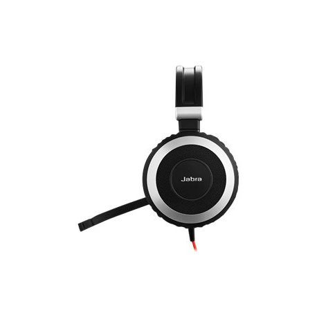 Jabra Evolve 80 UC stereo - Headset - full size - wired - active noise cancelling - 3.5 mm jack - 2