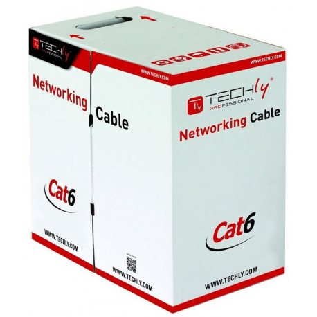 TECHly Professional - Bulk cable - 305 m - UTP - CAT 6 - solid - grey - 0