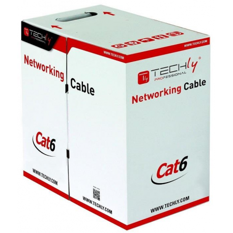 TECHly Professional - Bulk cable - 305 m - UTP - CAT 6 - stranded - grey - 0