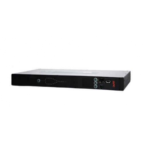 APC Rack Automatic Transfer Switch AP4423 - Redundant switch (rack-mountable) - AC 230 V - Ethernet 10 / 100, RS-232, USB - output connectors: 9 - 1U - black - for P / N: SMTL1000RMI2UC, SMX1000C, SMX1500RM2UC, SMX1500RM2UCNC, SMX750C, SMX750CNC - 0