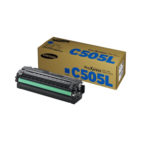 Samsung CLT-C505L - High Yield - cyan - original - toner cartridge (SU035A) - for ProXpress SL-C2620DW, SL-C2670FW, SL-C2680FX - 0
