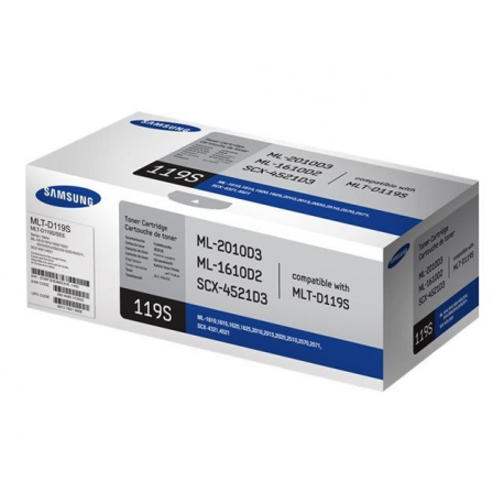 Samsung MLT-D119S - Black - original - toner cartridge (SU863A) - for Samsung ML-1610, ML-2010, ML-2510, SCX-4021, SCX-4321, SCX-4521, SCX-4621, SCX-4821 - 0