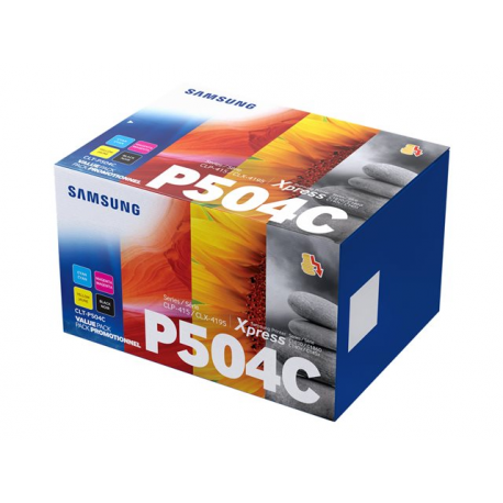 Samsung CLT-P504C - 4-pack - black, yellow, cyan, magenta - original - toner cartridge (SU400A) - 1