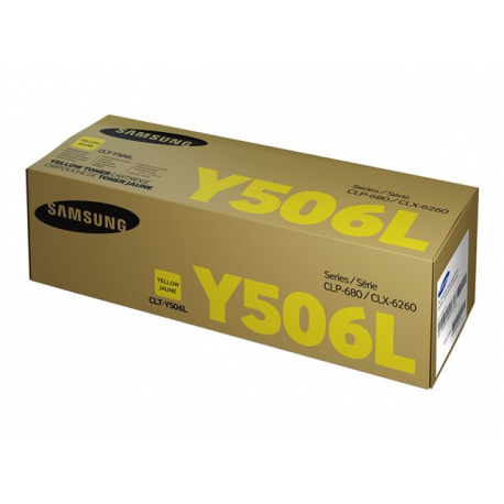 Samsung CLT-Y506L - High Yield - yellow - original - toner cartridge (SU515A) - for Samsung CLP-680DW, CLP-680ND, CLX-6260FD, CLX-6260FR, CLX-6260FW, CLX-6260ND - 1