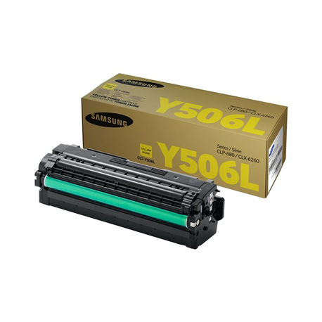 Samsung CLT-Y506L - High Yield - yellow - original - toner cartridge (SU515A) - for Samsung CLP-680DW, CLP-680ND, CLX-6260FD, CLX-6260FR, CLX-6260FW, CLX-6260ND - 2