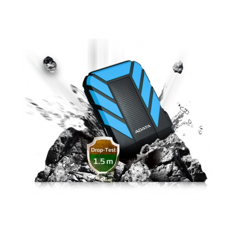 ADATA HD710P - Hard drive - 1 TB - external (portable) - 2.5" - USB 3.1 - blue - 8