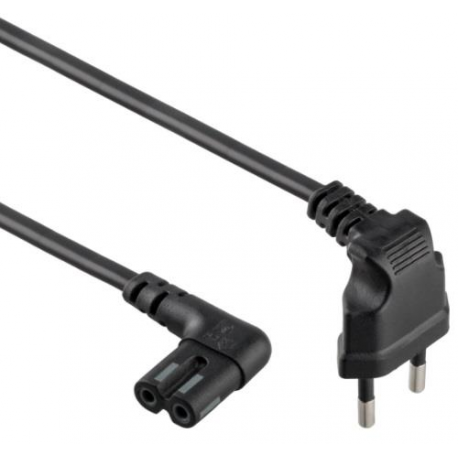 Gembird - Power cable - IEC 60320 C7 angled to Europlug (M) angled - 2.5 A - 1 m - molded - 0