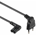 Gembird - Power cable - IEC 60320 C7 angled to Europlug (M) angled - 2.5 A - 1 m - molded