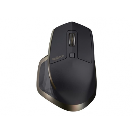 Logitech MX Master - Mouse - laser - 5 buttons - wireless - Bluetooth, 2.4 GHz - USB wireless receiver - meteorite - 16