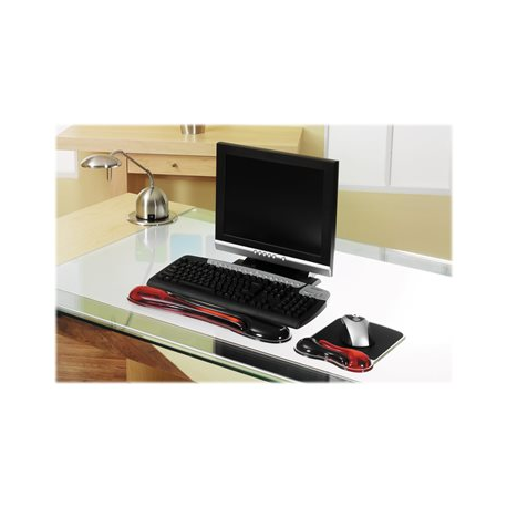 Kensington Duo Gel Mouse Pad Wrist Rest - Mouse pad with wrist pillow - black, red - TAA Compliant - 4