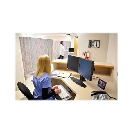 Ergotron Neo-Flex - Stand - for 2 LCD displays - black - screen size: up to 24" - desktop - 3