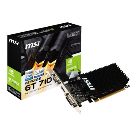 MSI GT 710 2GD3H LP - Graphics card - GF GT 710 - 2 GB DDR3 - PCIe 2.0 x16 low profile - DVI, D-Sub, HDMI - 9