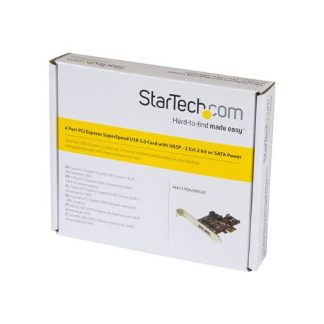 StarTech.com 4 Port PCI Express USB 3.0 Card - 2 Ext & 2 Int (IDC) - SATA Power - USB adapter - PCIe 2.0 low profile - USB 3.0 x 4 - for P / N: ST1030USBM, ST7300USBME - 7