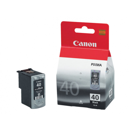 Canon PG-40BK - 16 ml - High Yield - pigmented black - original - ink cartridge - for FAX JX210; PIXMA iP1800, iP1900, iP2600, MP140, MP190, MP210, MP220, MP470, MX300, MX310 - 6