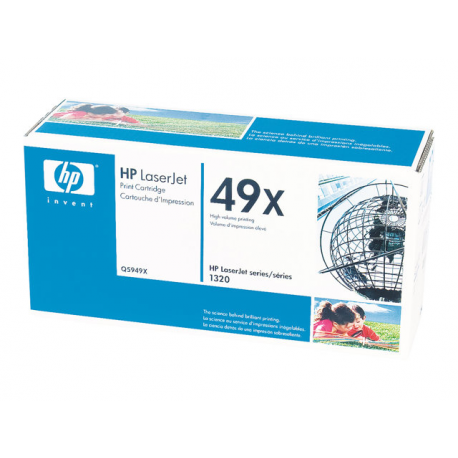HP 49X - High Yield - black - original - LaserJet - toner cartridge (Q5949X) - for LaserJet 1320, 1320n, 1320nw, 1320t, 1320tn, 3390, 3392 - 2