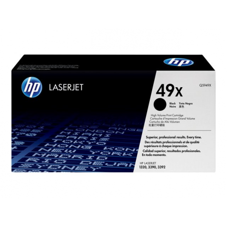 HP 49X - High Yield - black - original - LaserJet - toner cartridge (Q5949X) - for LaserJet 1320, 1320n, 1320nw, 1320t, 1320tn, 3390, 3392 - 5