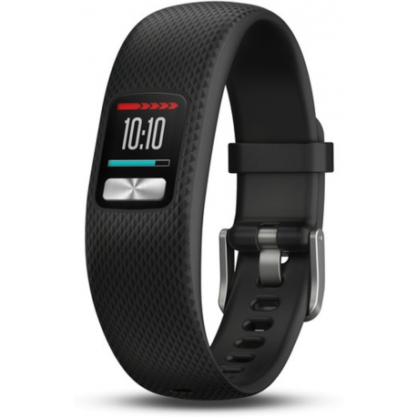 Garmin vívofit 4 - Activity tracker with band - TPU silicone - black - band size: L - eight-colour - Bluetooth, ANT+ / ANT - 25.5 g - 0