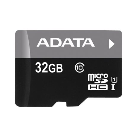 ADATA Premier - Flash memory card (microSDHC to SD adapter included) - 32 GB - UHS Class 1 / Class10 - microSDHC UHS-I - for retail customers - 0