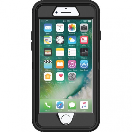 OtterBox Defender Series Apple iPhone 8 & iPhone 7 - Back cover for mobile phone - rugged - polycarbonate, synthetic rubber - black - for Apple iPhone 6, 6s, 7, 8, SE (2nd generation), SE (3rd generation) - 4