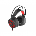 Natec Genesis Neon 360 - Headset - on-ear - wired - 3.5 mm jack - black, red