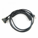 Zebra - Serial cable - DB-9 (F) to RJ-45 (10 pin) (M) - 5 V - 2.74 m - coiled - for Symbol LS2208