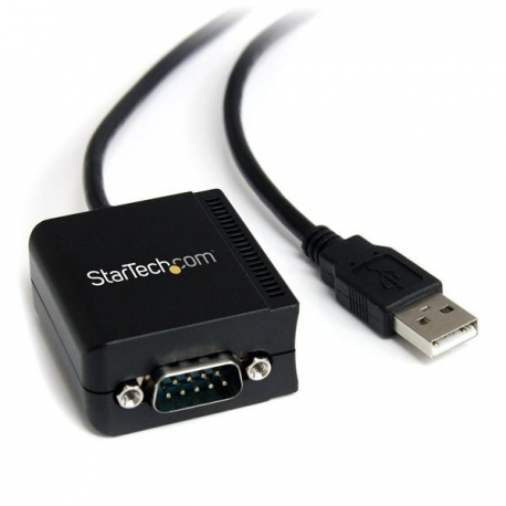 StarTech.com USB to Serial Adapter - Optical Isolation - USB Powered - FTDI USB to Serial Adapter - USB to RS232 Adapter Cable (ICUSB2321FIS) - Serial adapter - USB - RS-232 - black - 1