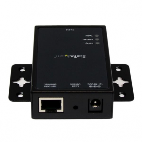 StarTech.com 1 Port RS232 to Ethernet IP Converter  /  Device Server - Aluminum - Serial over IP Device Server - Serial to IP Converter (NETRS2321P) - Device server - 100Mb LAN, RS-232 - AC 100 / 230 V - rail mountable - for P / N: SVA12M2NEUA, SVA12M5NA - 2