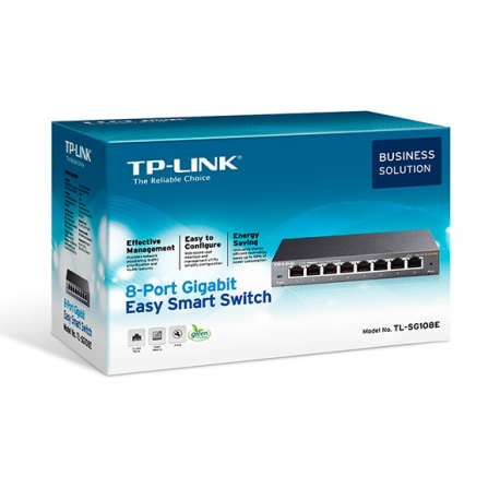 TP-Link JetStream TL-SG108E Easy Smart Switch - Switch - unmanaged - 8 x 10 / 100 / 1000 - desktop - 3