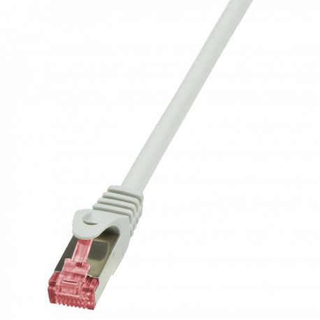 LogiLink PrimeLine - Patch cable - RJ-45 (M) to RJ-45 (M) - 0.25 m - SFTP, PiMF - CAT 6 - halogen-free, snagless - white - 0