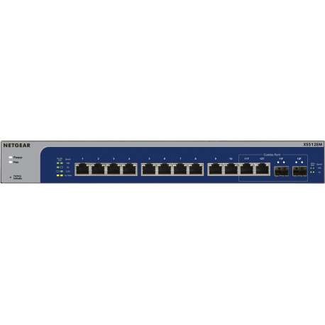NETGEAR Plus XS512EM - Switch - smart - 10 x 100 / 1000 / 2.5G / 5G / 10GBase-T + 2 x combo 10 Gigabit SFP+ - desktop, rack-mountable - 3